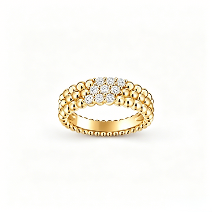 [AuraJewelry] THREE-ROW DIAMOND RING