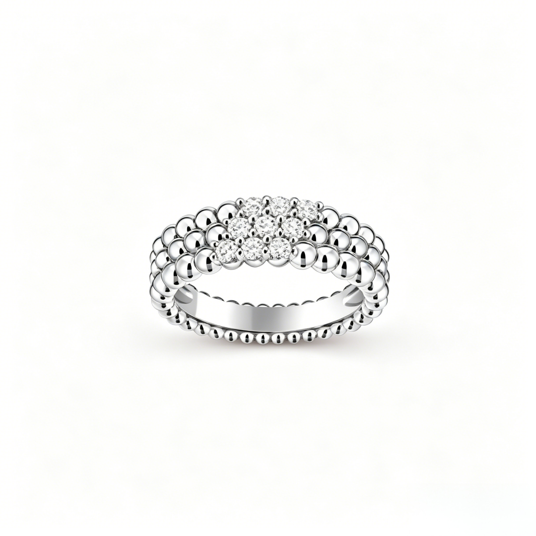 [AuraJewelry] THREE-ROW DIAMOND RING