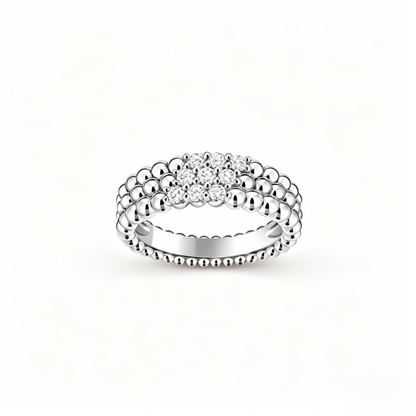 [AuraJewelry] THREE-ROW DIAMOND RING