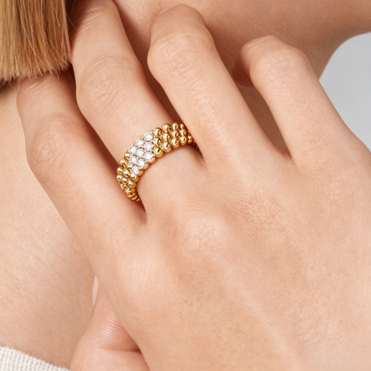 [AuraJewelry] THREE-ROW DIAMOND RING