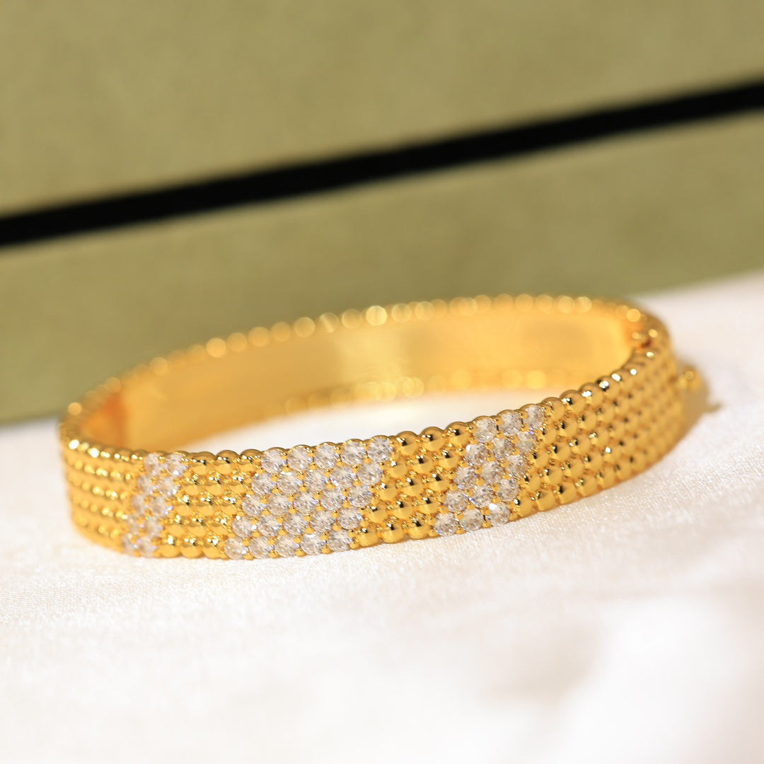 [AuraJewelry]  FIVE-ROW DIAMOND BRACELET