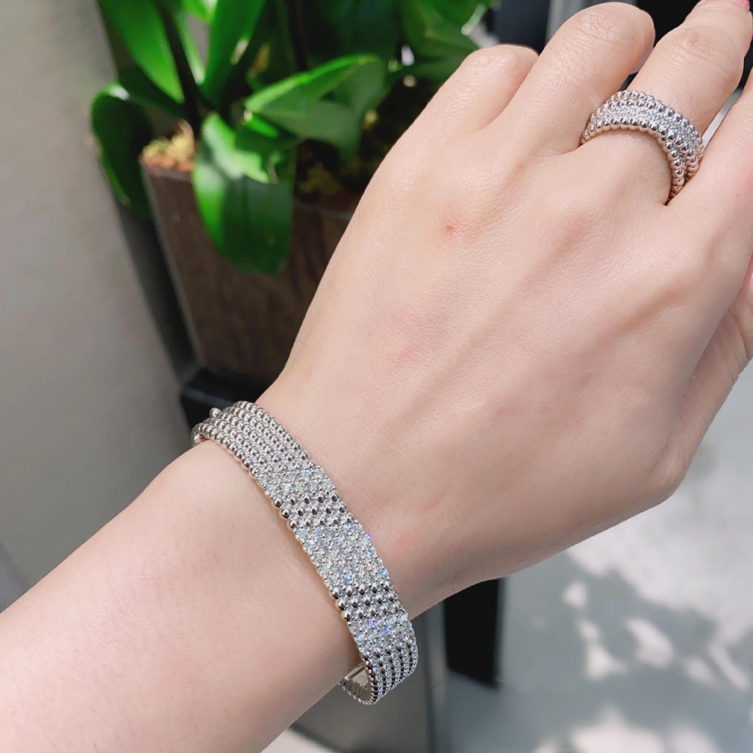 [AuraJewelry]  FIVE-ROW DIAMOND BRACELET