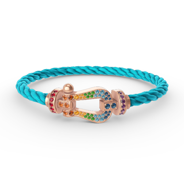 ¡®AuraJewelry¡¯FORCE LARGE HORSESHOE  COLORED DIAMOND BRACELET ROSE GOLD