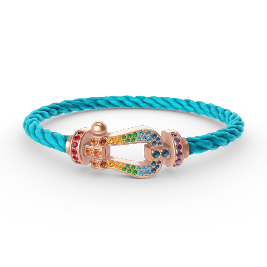 ¡®AuraJewelry¡¯FORCE LARGE HORSESHOE  COLORED DIAMOND BRACELET ROSE GOLD