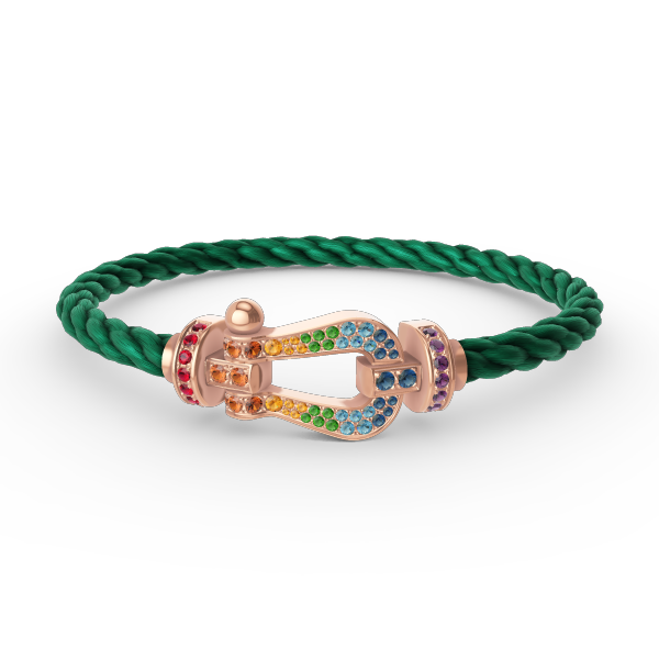 ¡®AuraJewelry¡¯FORCE LARGE HORSESHOE  COLORED DIAMOND BRACELET ROSE GOLD