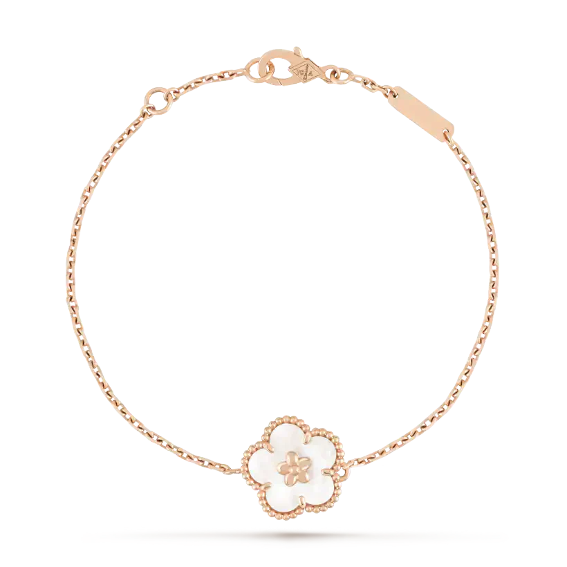 ¡®AuraJewelry¡¯LUCKY WHITE MOP PLUM BLOSSOM  BRACELET