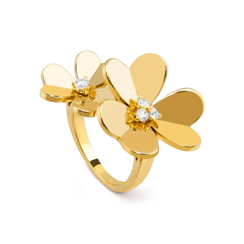 ¡®AuraJewelry¡¯CLOVER COMOS GOLD DIAMOND RING