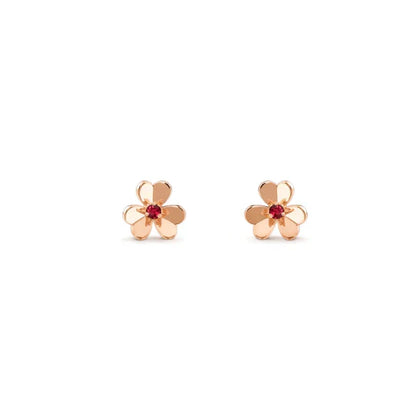 AuraJewelry フリヴォル フラワー ピンクイヤリング