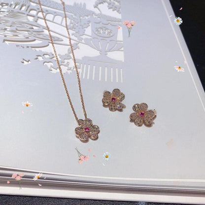 ¡®AuraJewelry¡¯FRIVOLE PINK GOLD FLOWER DIAMOND EARRINGS