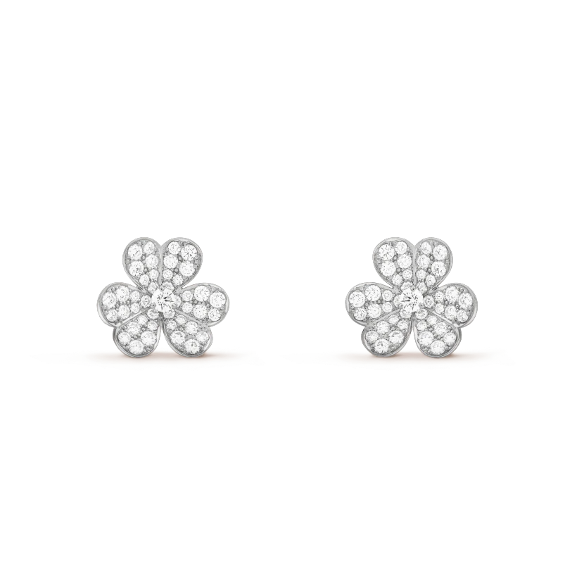 ¡®AuraJewelry¡¯FRIVOLE SILVER FLOWER DIAMOND EARRINGS