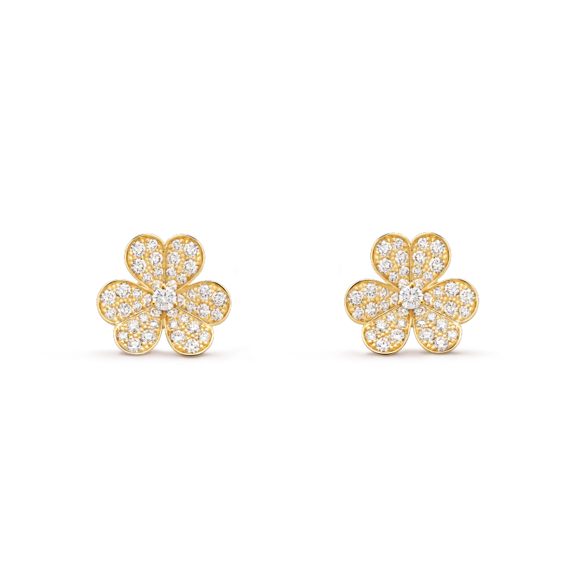 ¡®AuraJewelry¡¯FRIVOLE GOLD FLOWER DIAMOND EARRINGS