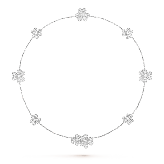 ¡®AuraJewelry¡¯FRIVOLE SILVER 9 FLOWERS NECKLACE