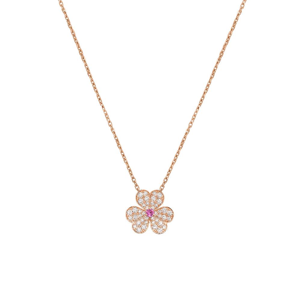 ¡®AuraJewelry¡¯FRIVOLE ROSE GOLD FLOWER DIAMOND NECKLACE