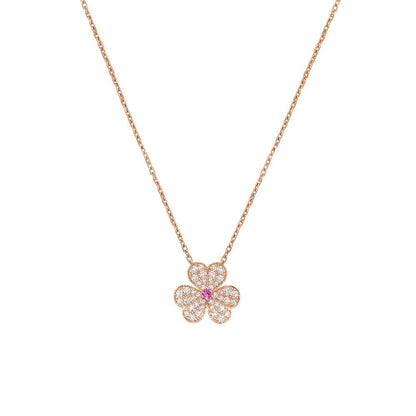 ¡®AuraJewelry¡¯FRIVOLE ROSE GOLD FLOWER DIAMOND NECKLACE