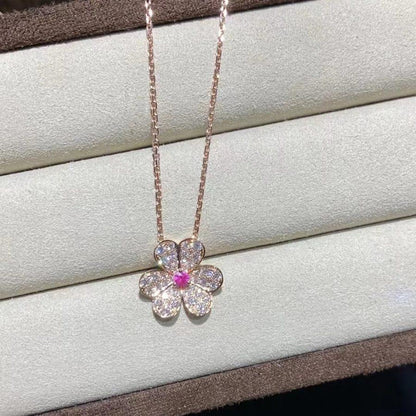 ¡®AuraJewelry¡¯FRIVOLE ROSE GOLD FLOWER DIAMOND NECKLACE