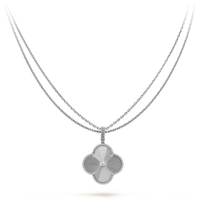 ¡®AuraJewelry¡¯CLOVER 25MM SILVER BIG CLOVER NECKLACE