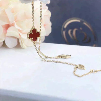 AuraJewelry『CLOVER CARNELIAN SINGLE FLOWER BRACELET』