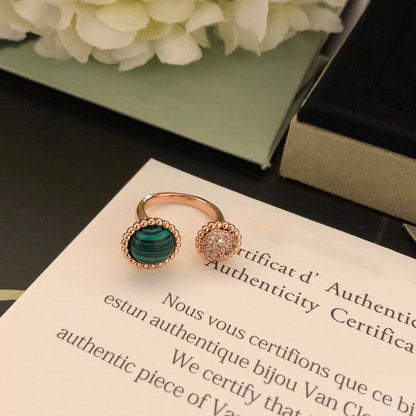PERLEE COULEURS DIAMOND ROSE GOLD BETWEEN THE FINGER RING 『AuraJewelry』