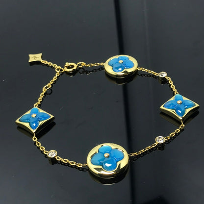 ¡®AuraJewelry¡¯STAR AND SUN 4 MOTIF BLUE BRACELET