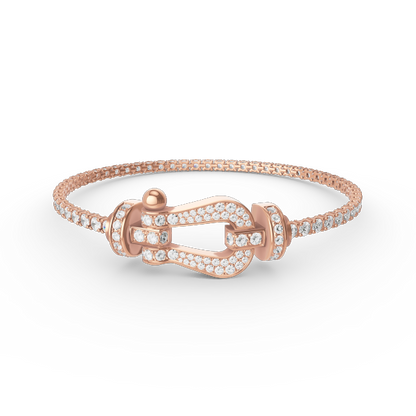 ¡®AuraJewelry¡¯FORCE  LARGE HORSESHOE FULL DIAMOND TENNIS BRACELET